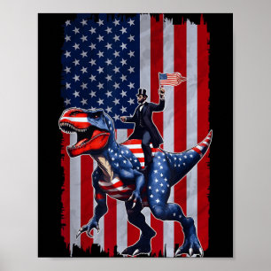 Affiche Dino Abraham Lincoln 4th Of July Maillot Garçons