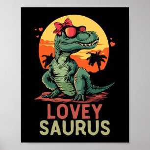 Affiche Dino Dinosaur Lovey-saurus T-rex Funny Trex
