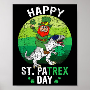 Affiche Dino Jour de la Saint Patrick Chemise Enfants Jeun