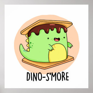 Affiche Dino-smore Dinosaure Dinosaure Smore Pun