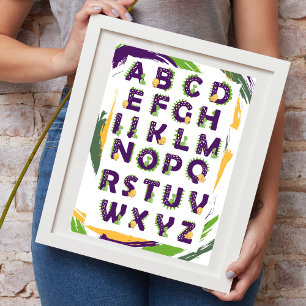 Affiche Dinosaur ABC Alphabet mou