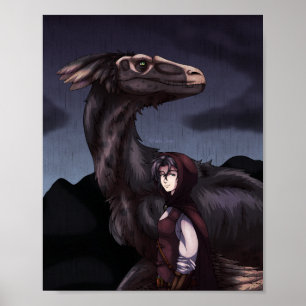 Affiche Dinosaur du Jour de la Pluie