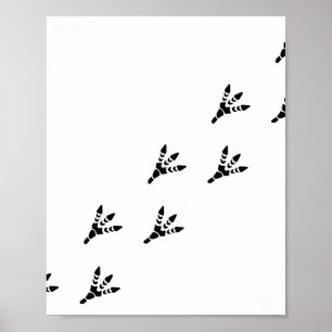 Affiche Dinosaur Empreinte isolée