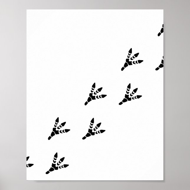 Affiche Dinosaur Empreinte isolée (Devant)