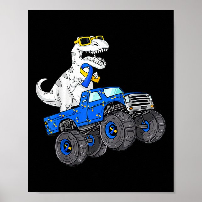 Affiche Dinosaur équitation Camion World Down Syndrome Jou (Devant)
