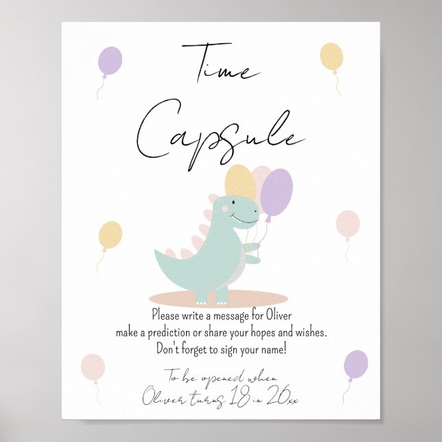 Affiche Dinosaur Fille rose Anniversaire heure de fête Cap (Devant)