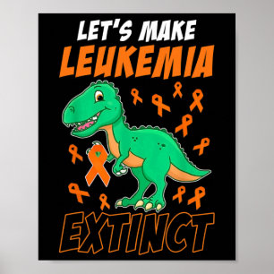 Affiche Dinosaur Orange Ribbon Hématologue Reptile Fossile