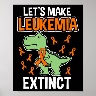 Affiche Dinosaur Orange Ribbon Hématologue Reptile Fossile