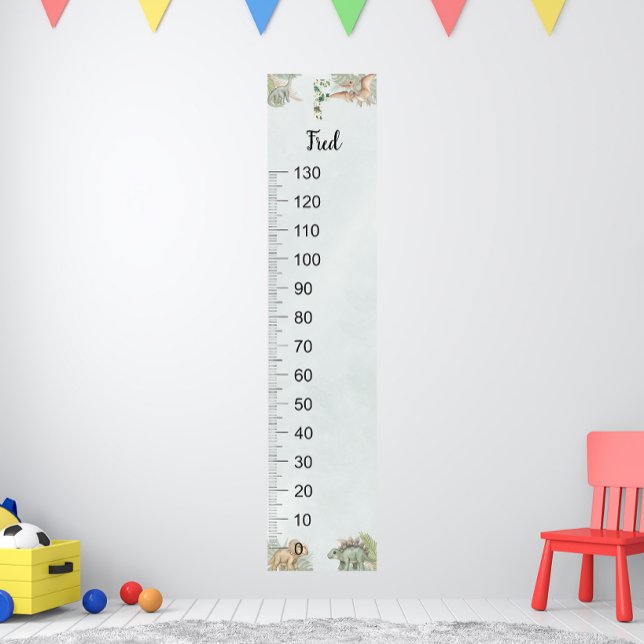 Affiche Dinosaur Personalized Name Monogram F Growth Chart (Créateur téléchargé)