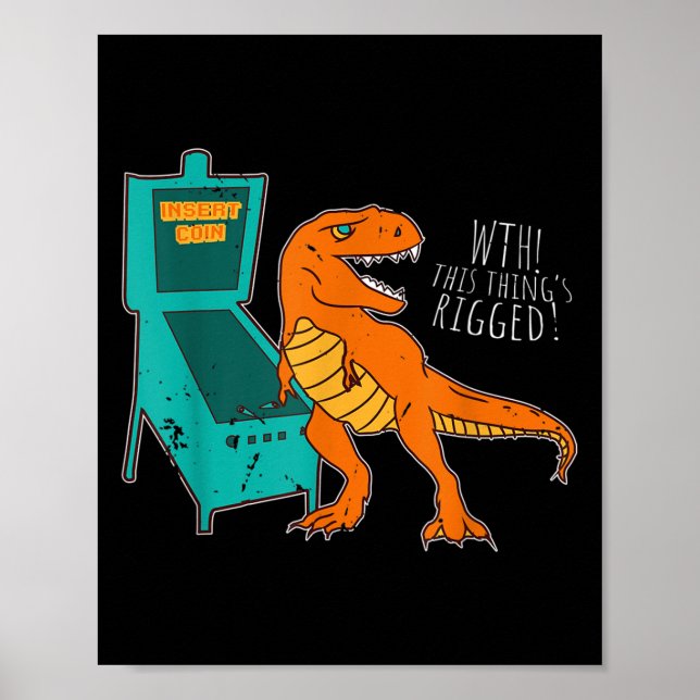 Affiche Dinosaur Pinball Wizard Arcade Machine Player Pict (Devant)