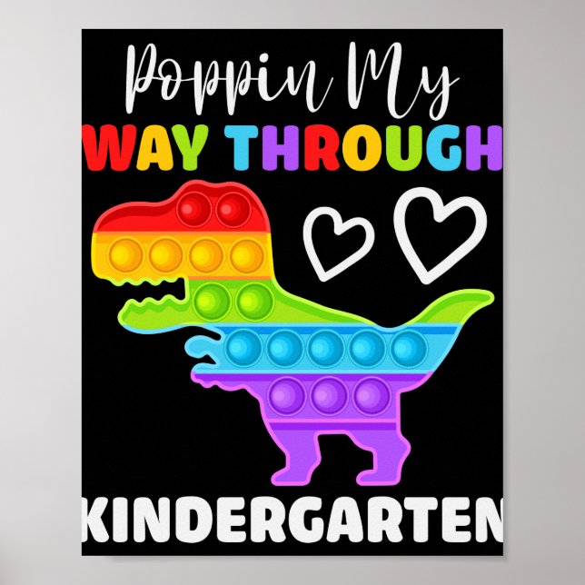 Affiche Dinosaur Poppin My Way Through Kindergarten (Devant)