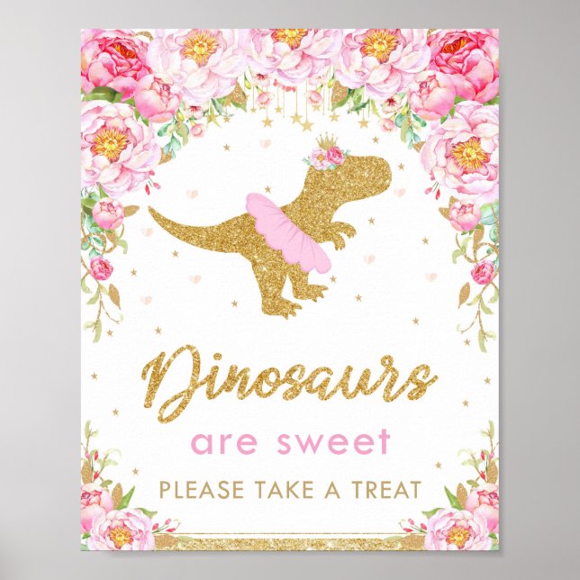 Affiche Dinosaur sont doux fête d'anniversaire T-Rex Treat (Devant)