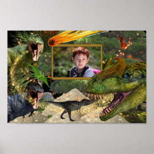 Affiche Dinosaur T-rex do-it-yourself photo garçons meteor