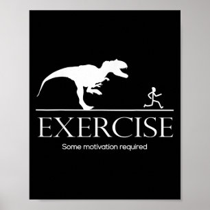 Affiche Dinosaur Workout Fun Gifts Store Co. Exercise Moti