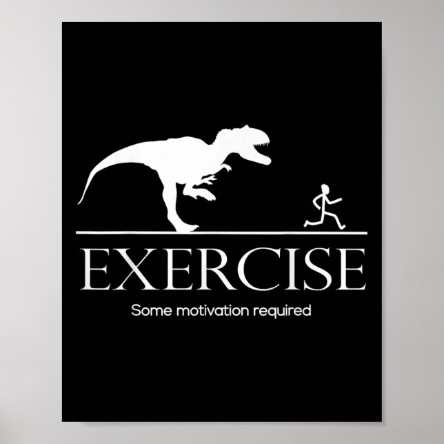 Affiche Dinosaur Workout Fun Gifts Store Co. Exercise Moti (Devant)