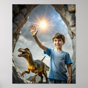 Affiche Dinosaure Adventure - Exploration en plein air