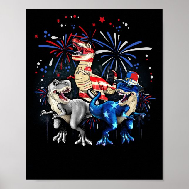Affiche Dinosaure AMERISAURUS 4 juillet Indépendance (Devant)