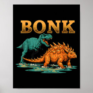 Affiche Dinosaure Boum Dessin Humoristique Préhistorique 