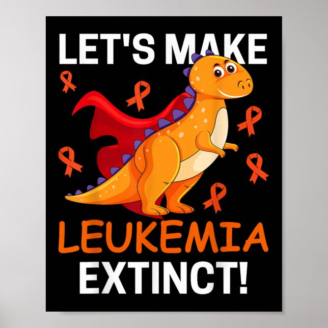 Affiche Dinosaure Cool Faisons Disparaître Le Cancer De La (Devant)
