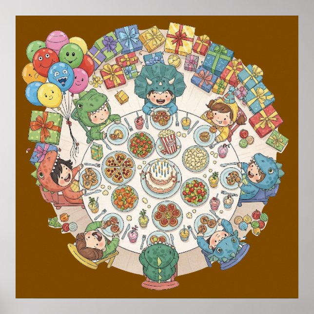 Affiche Dinosaure Costume pour enfants (Devant)