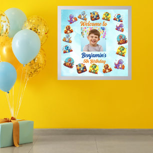 Affiche Dinosaure de bébé éffrayant Thème Anniversaire de 