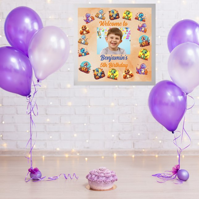 Affiche Dinosaure de bébé éffrayant Thème Anniversaire de  (Créateur téléchargé)