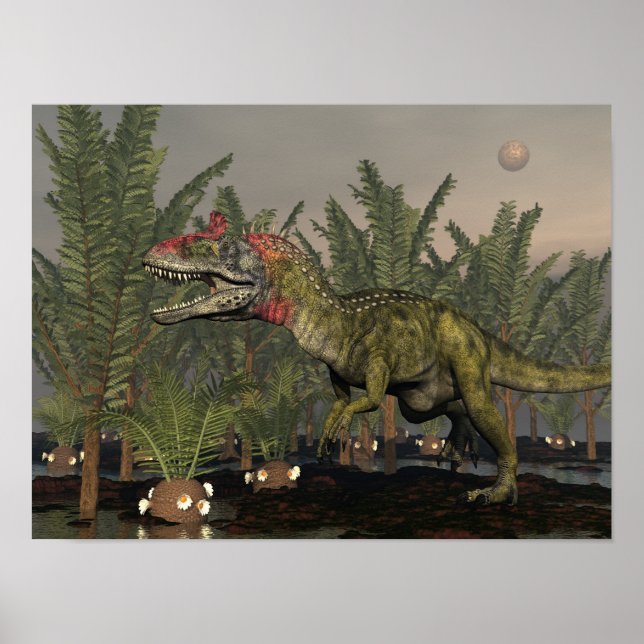 Affiche Dinosaure de cristolophosaurus - rendu 3D (Devant)