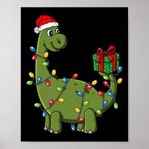 Affiche Dinosaure de Noël Avec Lumières Fun Boys Enfants N