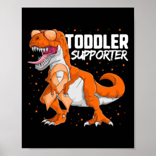 Affiche Dinosaure de sensibilisation à la leucémie