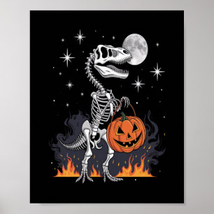 Affiche Dinosaure d'Halloween Spooky Saurus