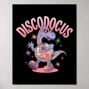 Affiche Dinosaure Diplodocus Danse Disco Dino Drôle 70 D