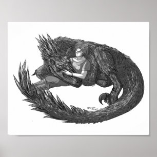 Affiche Dinosaure endormi