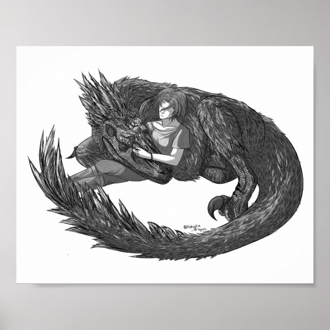 Affiche Dinosaure endormi (Devant)