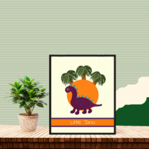 Affiche Dinosaure et palmiers