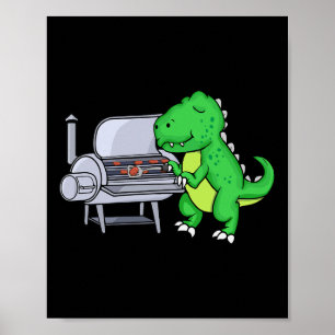 Affiche Dinosaure Grillade Rbecue Lover Bbq Hommes Grill