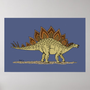 Affiche Dinosaure jurassique Stégosaure