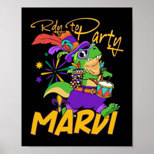 Affiche dinosaure trex Costume gras Mardi pour les enfants