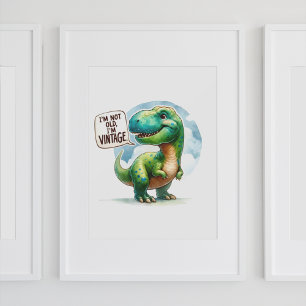 Affiche Dinosaure vintage