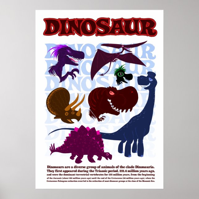 Affiche Dinosaures (Devant)