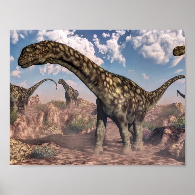 Affiche dinosaures argnosaurus (Devant)