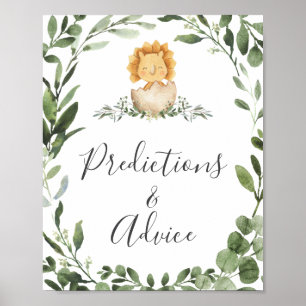 Affiche Dinosaures Baby shower Prédictions et conseils