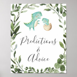 Affiche Dinosaures Baby shower Prédictions et conseils