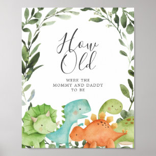 Affiche Dinosaures Baby shower Quel Âge Avaient-Ils Joué