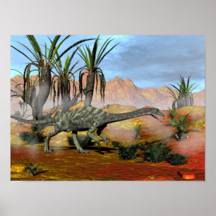 Affiche Dinosaures d'Anchisaurus - 3D rendent