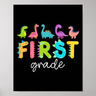 Affiche Dinosaures De Première Année Retour À L'École Thé