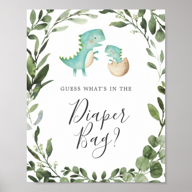 Affiche Dinosaures devine ce qu'il y a dans le sac à couch (Devant)