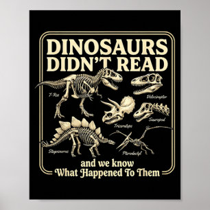 Affiche Dinosaures drôles n'ont pas lu les enfants rat de