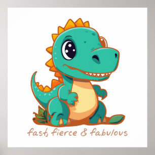 Affiche Dinosaures féroces