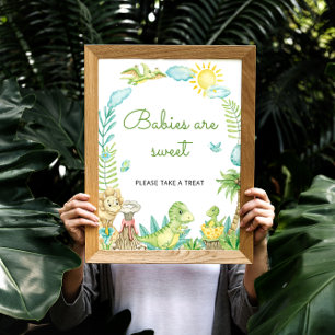 Affiche Dinosaures mignons Les bébés sont doux