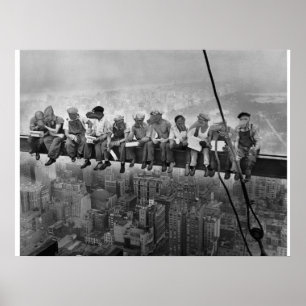 Affiche Dinosaures sur un gratte-ciel